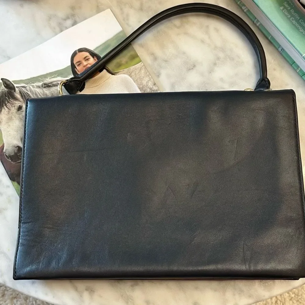 Theory leather bag woman’s navy - Picture 2 of 8